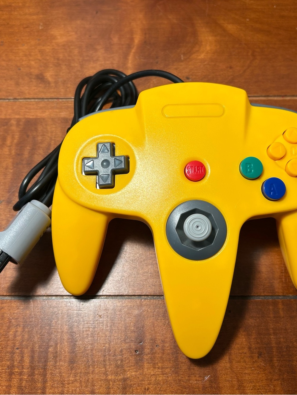 Yellow Retro Video Game Controller - Wired Nintendo 64 Style